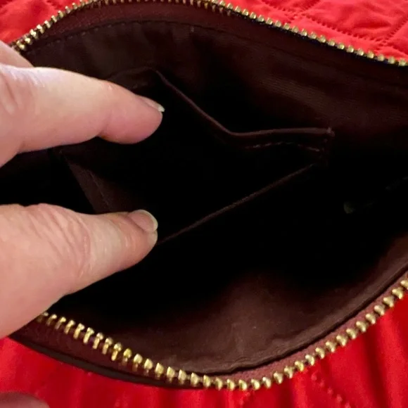 Coach Red Textured Leather Wristlet - Picture 13 of 13